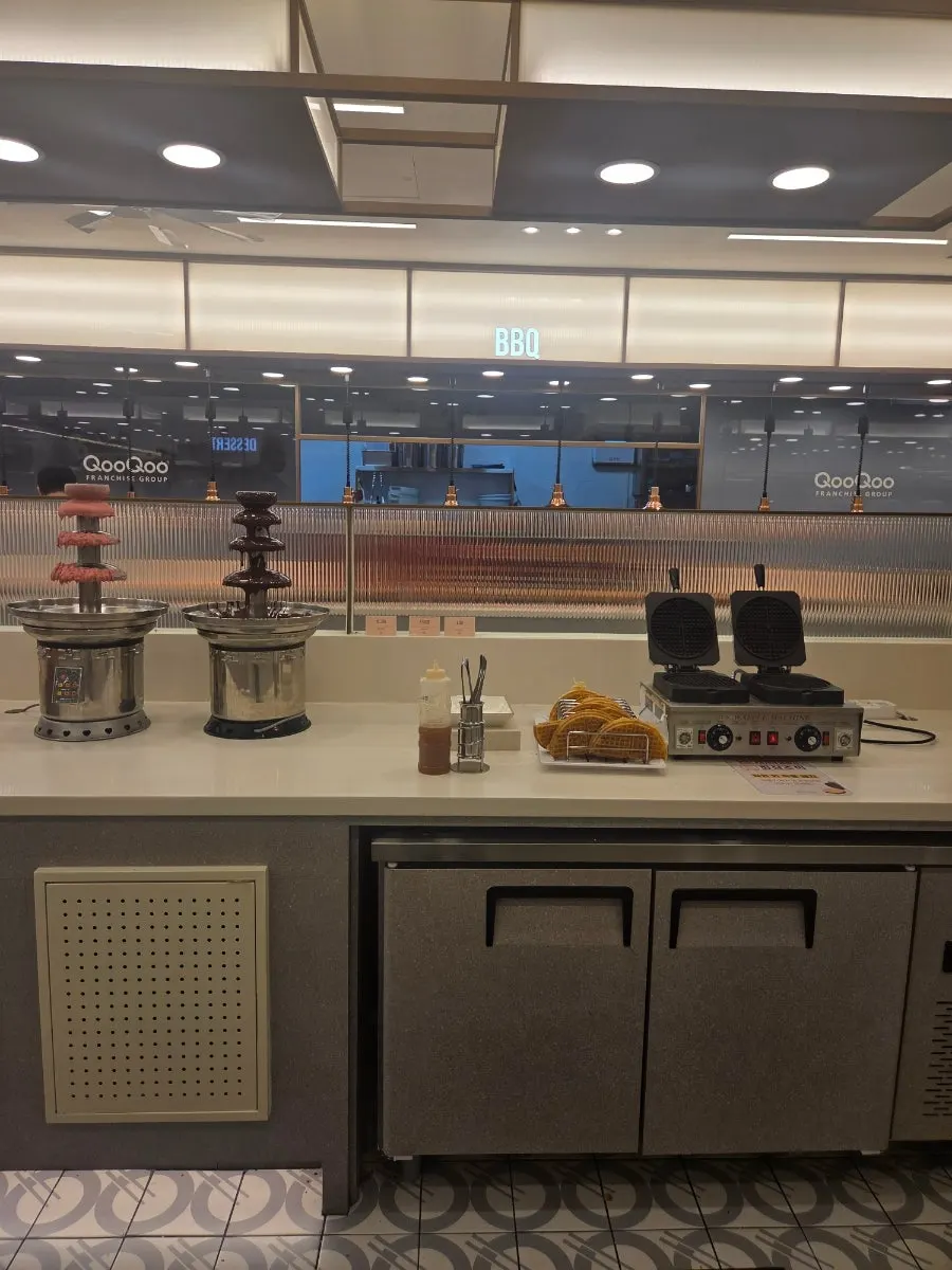 Dessert zone with cakes and baked goods