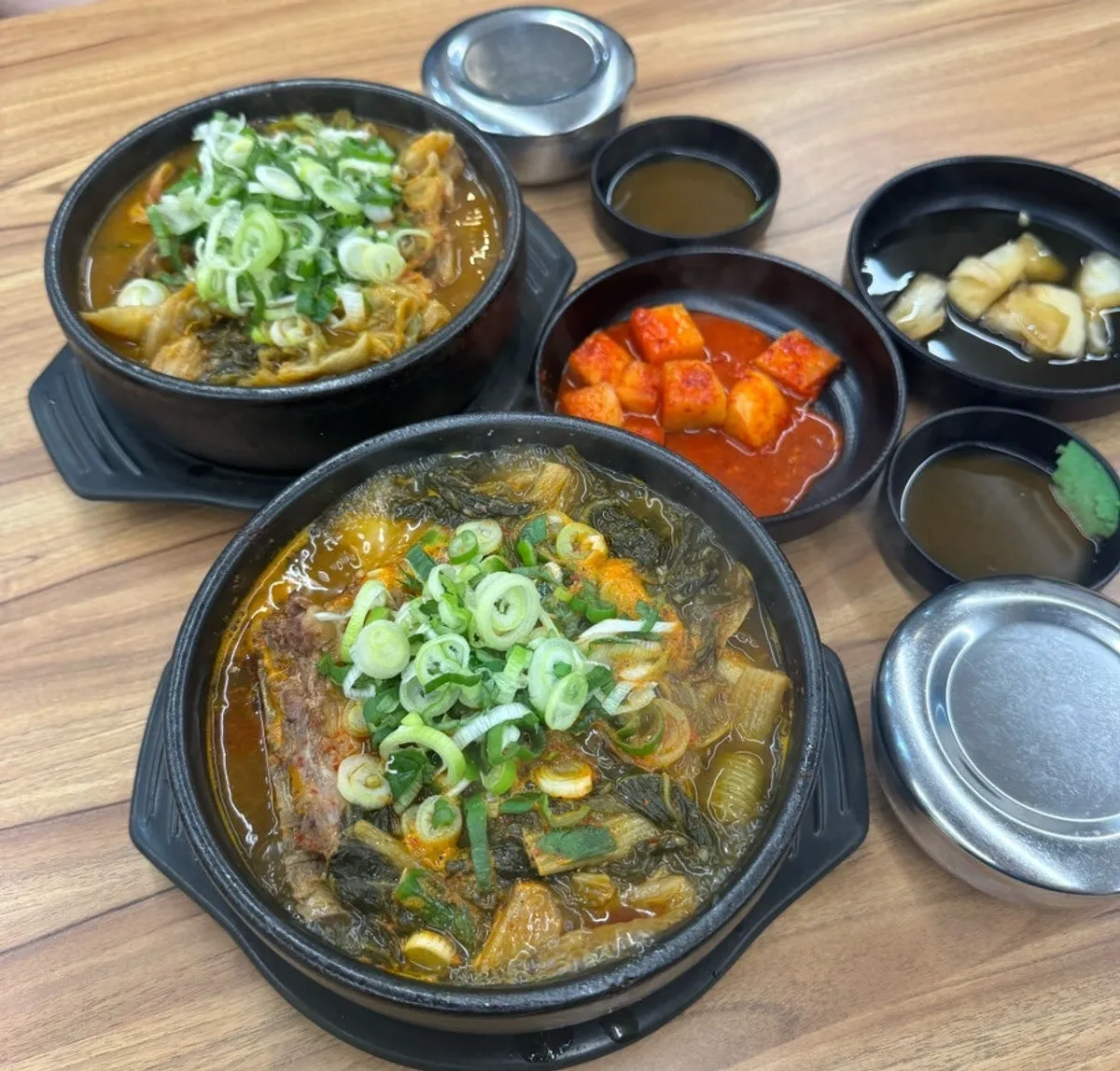 A bowl of ugeoji special pork bone soup boiling hot