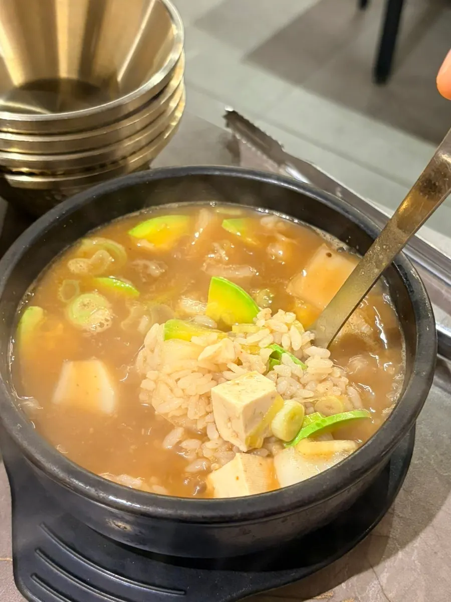 Complimentary doenjang sulbap at Yeongpo Hwa-ro Ingye Branch