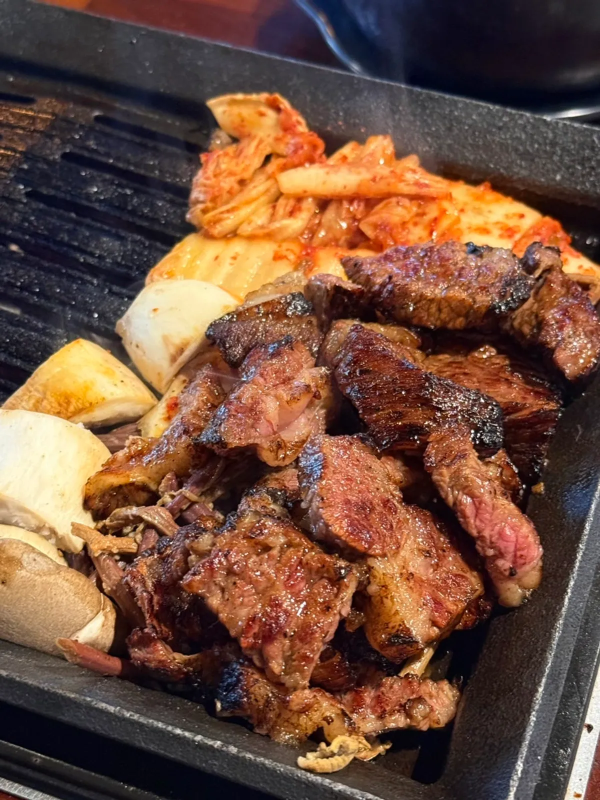 Beef rib table setting in the menu preview