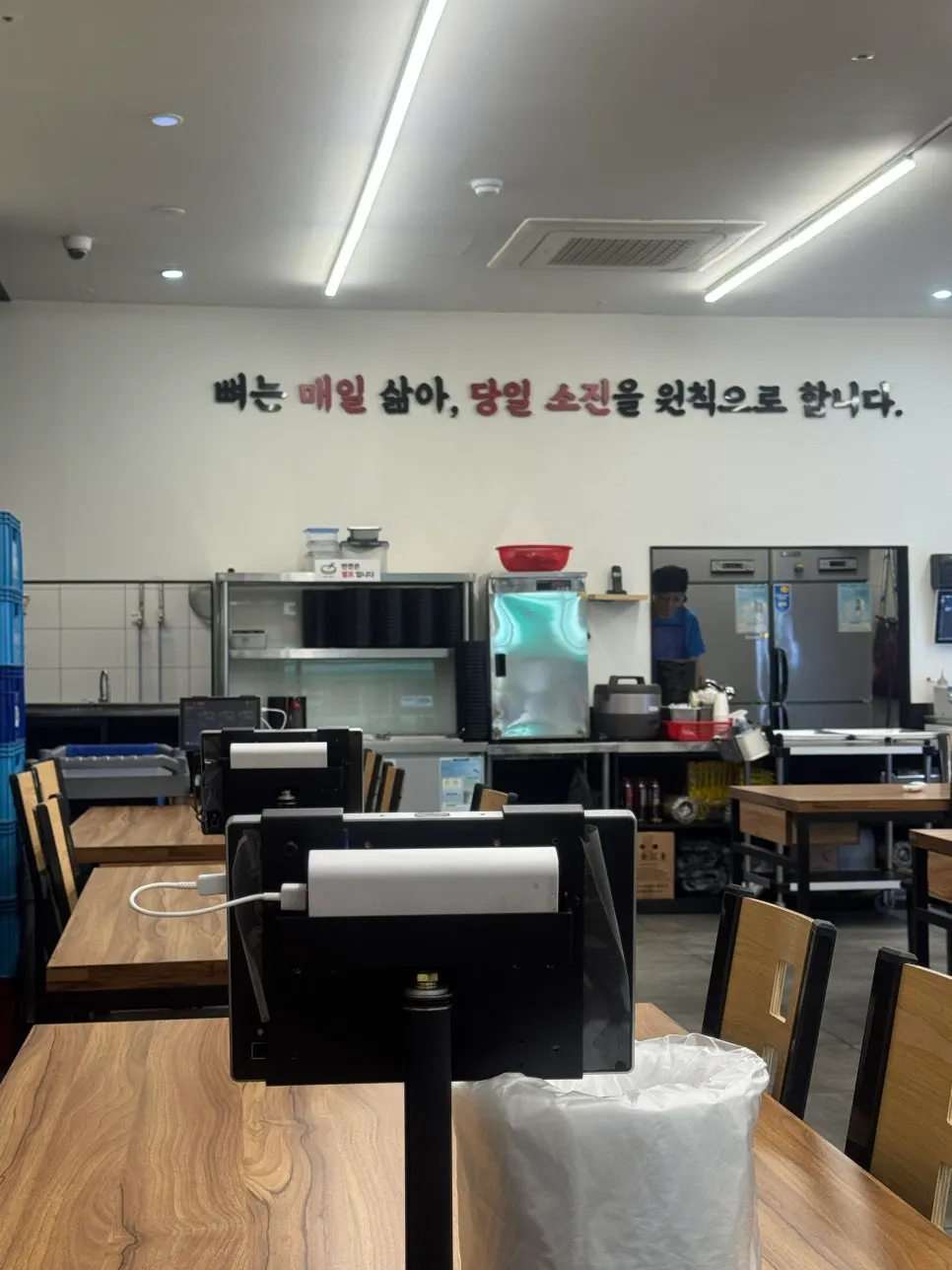 Neatly arranged restaurant interior