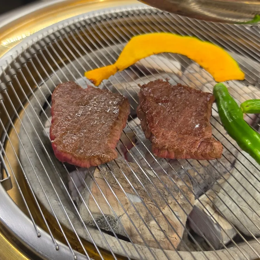 Hanwoo after charcoal grilling