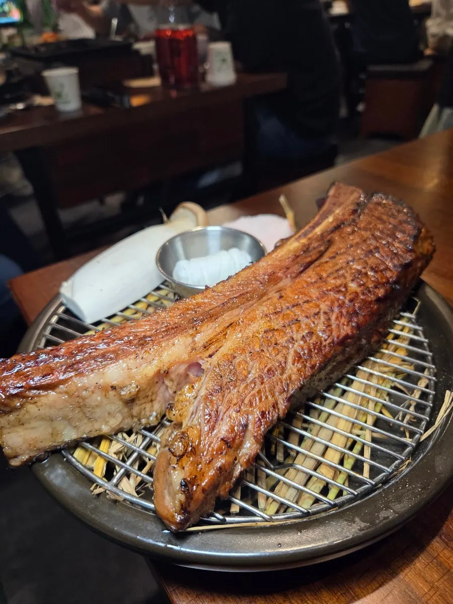 Ordered beef ribs and Korean beef cheonggukjang stew