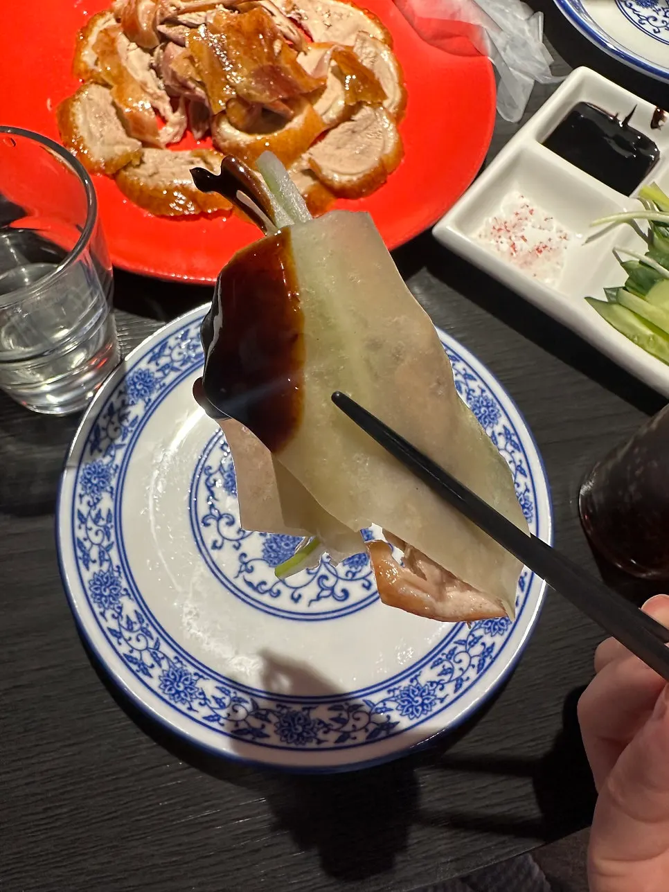 전병에 싸서 먹는 북경오리