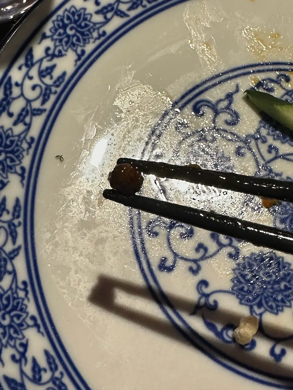 크림 소스가 묻은 마라 크림새우 클로즈업