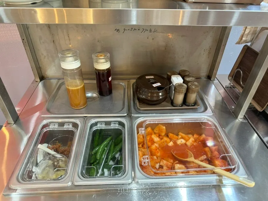 Neat and tidy hangover soup restaurant interior