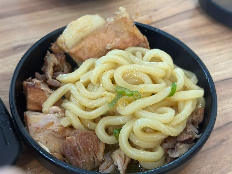 Pork bone haejangguk with meat and rice