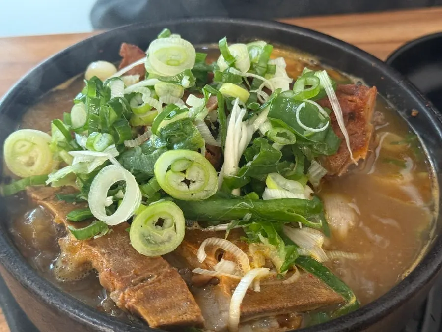 Special pork bone haejangguk with a larger amount of meat