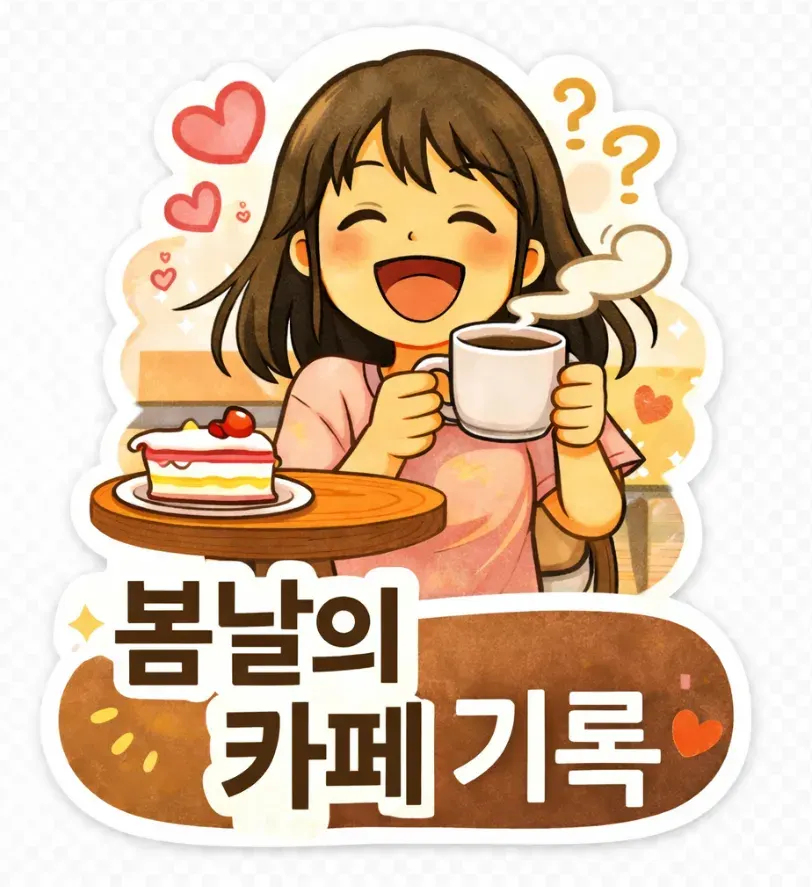 카페 머무름 테이블 세로 컷