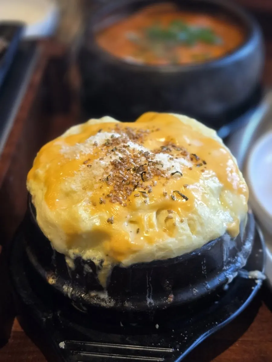 Triple cheese steamed egg