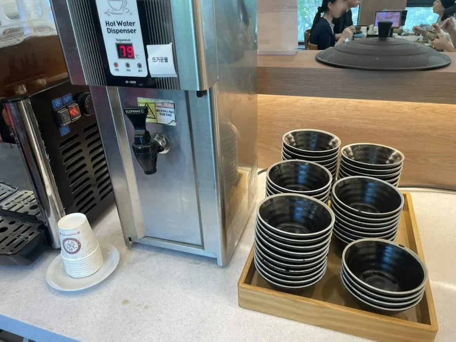 Bibimbap made with ingredients from the self-serve bar