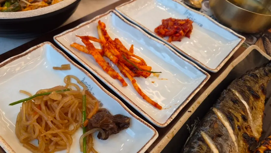 Close-up of wood-fired grilled mackerel