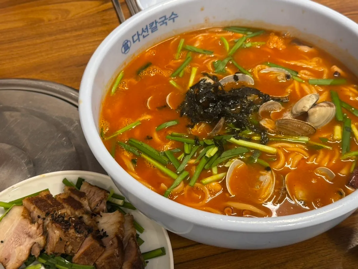 다선칼국수에서 먹은 칼국수 점심