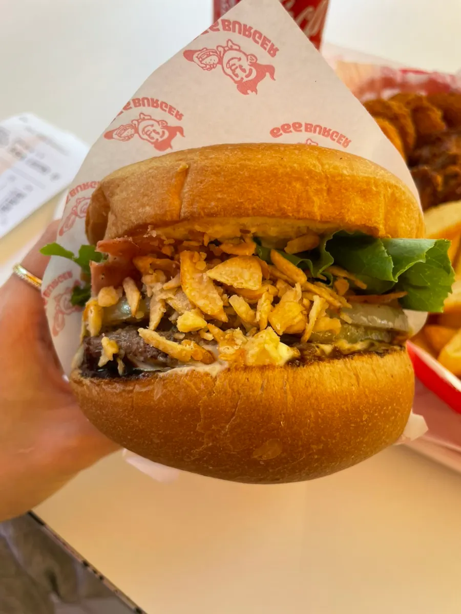 Thick-pattied Garlic Boom burger