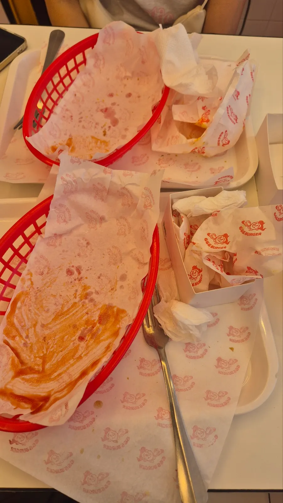 Burger from 666 Burger Main Branch showing the thick patty