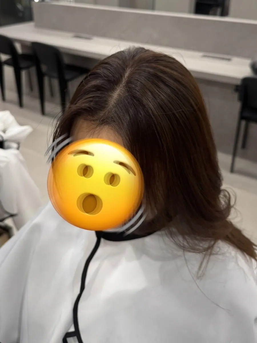 샴푸와 드라이를 마친 머리