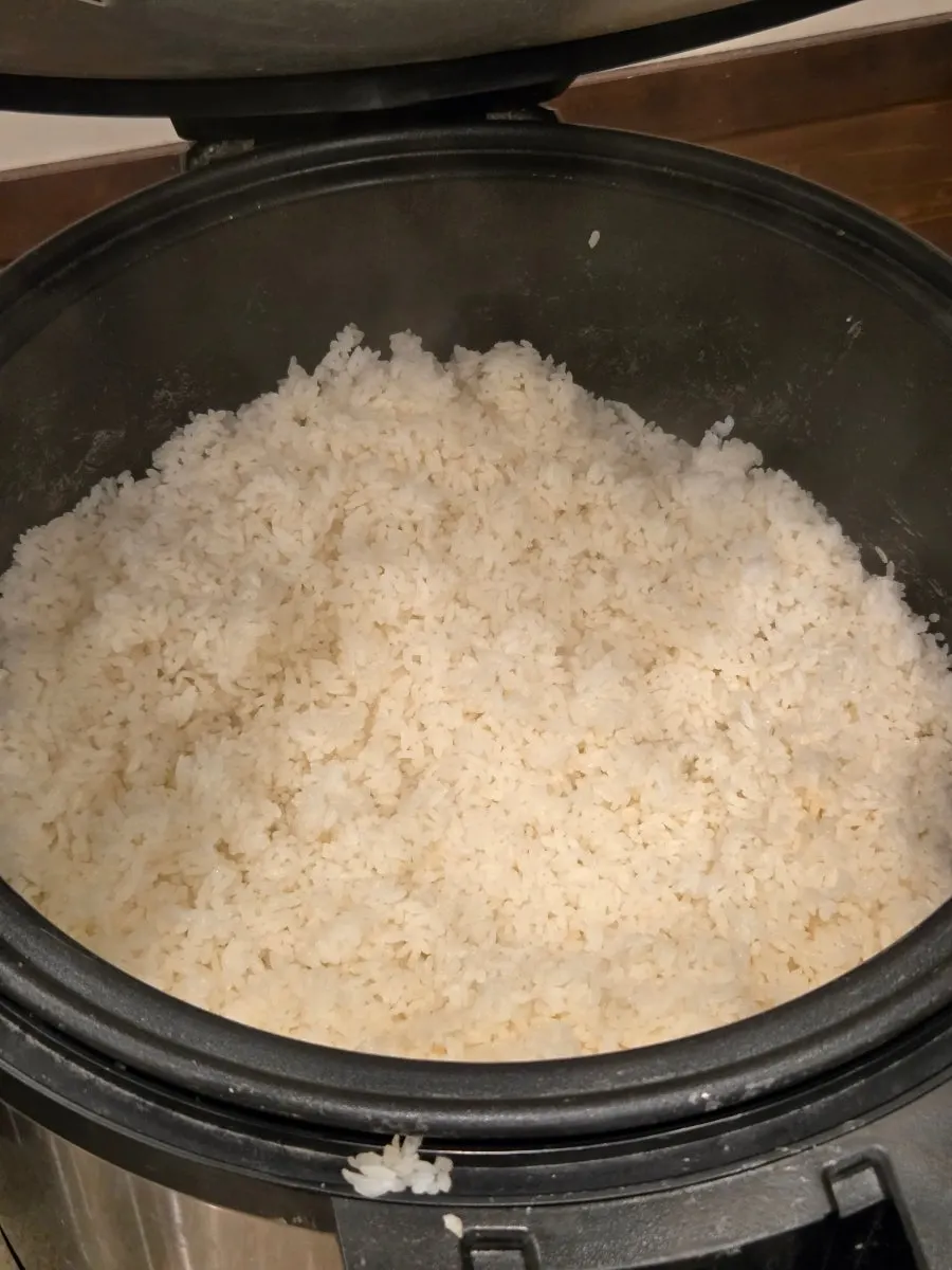 自分でよそう麦飯