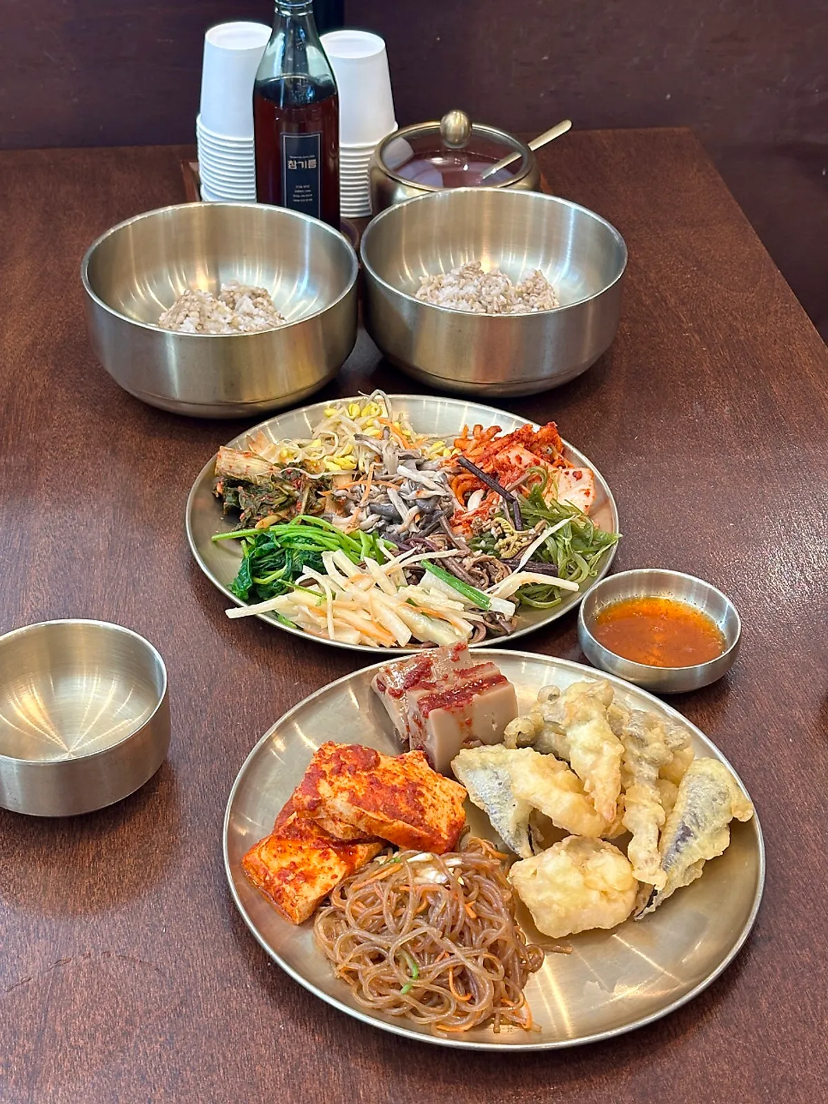 Barley rice and doenjang jjigae set at Boriook