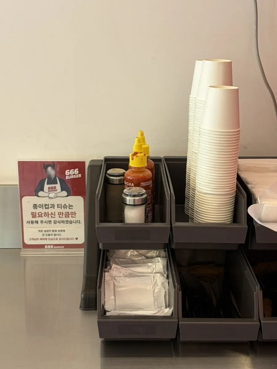 2- and 4-person table seating at 666 Burger Main Branch