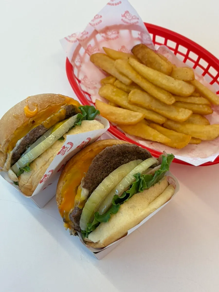 Domestic beef patty burger loaded with cheese