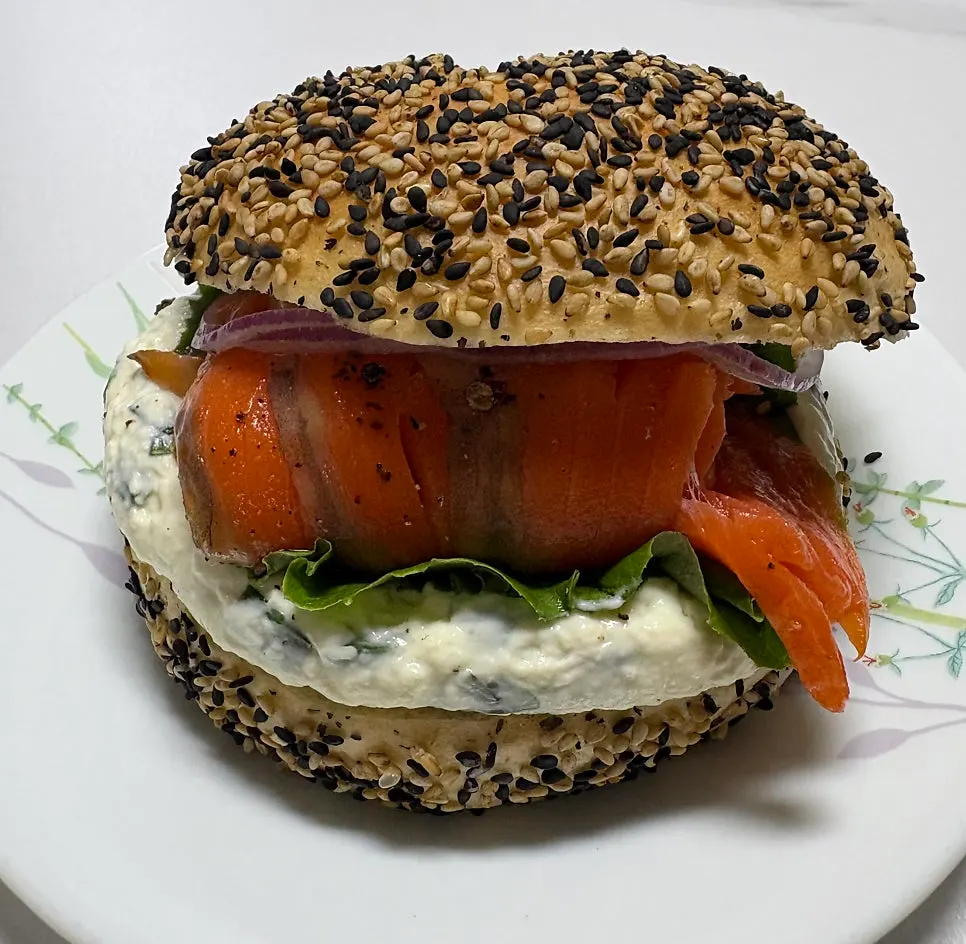 Four bagel flavors packed in the box