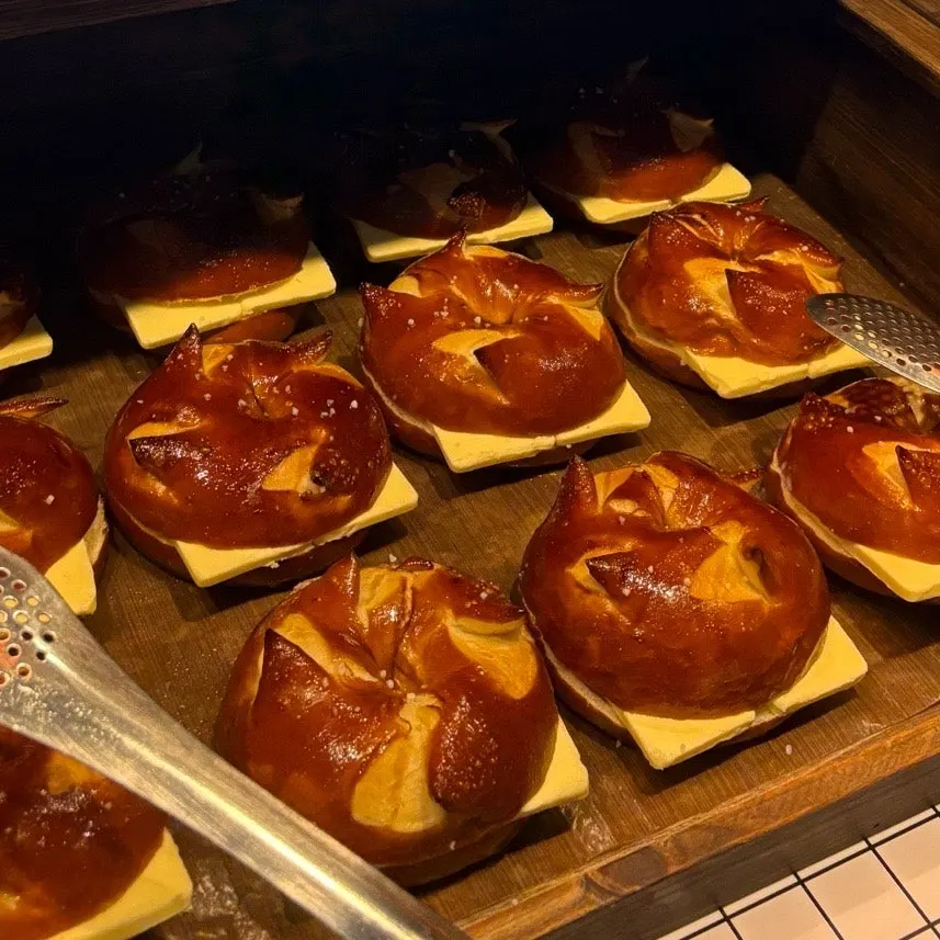 Square photo of an Orange Bagel bagel
