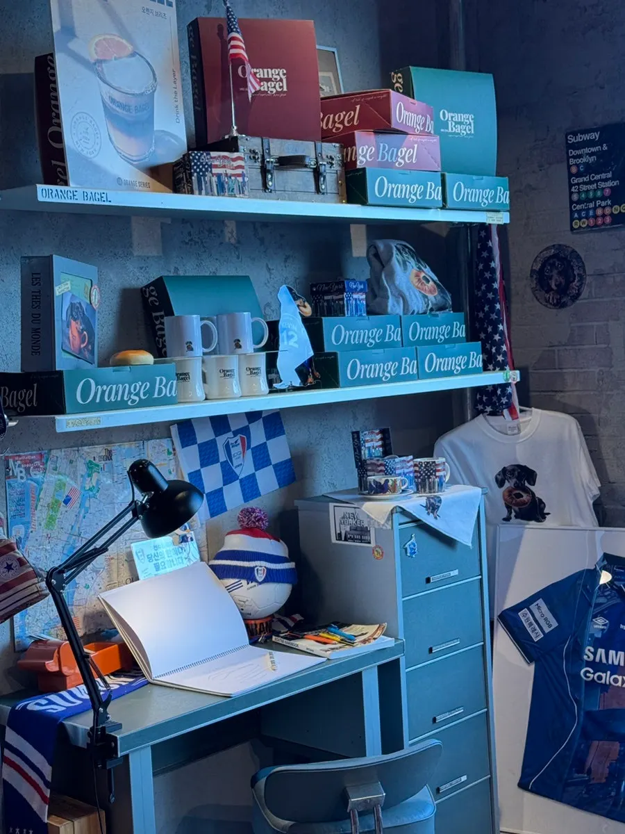 Souvenir area inside the café
