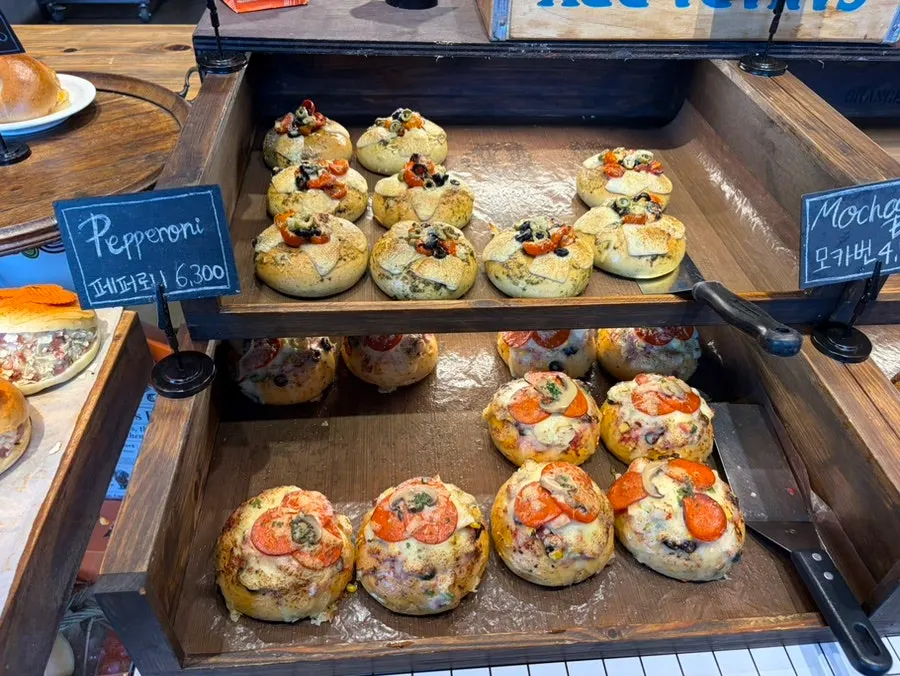 Orange Bagel's bakery corner