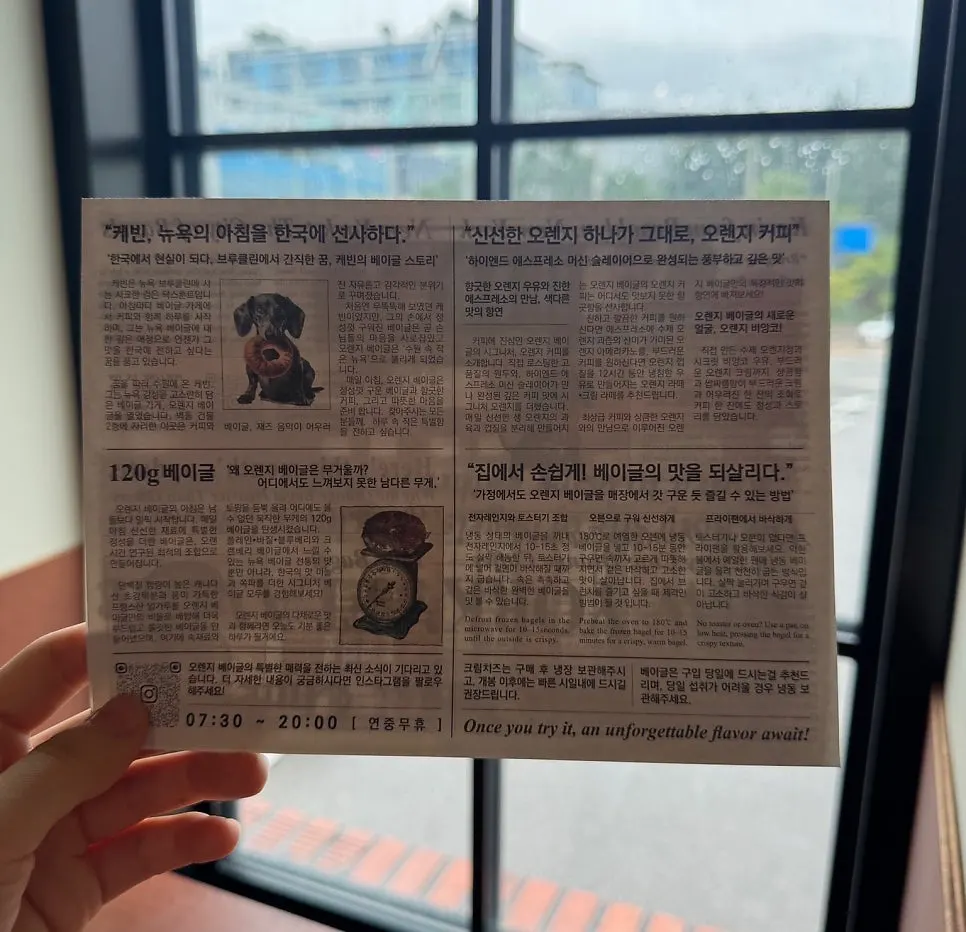 베이글 세 개가 담긴 포장 상자