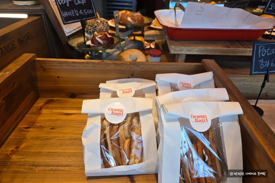 Meal-style bagels on the counter