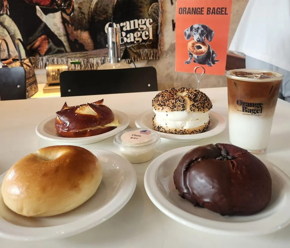 Representative image of bagels at Orange Bagel in Suwon