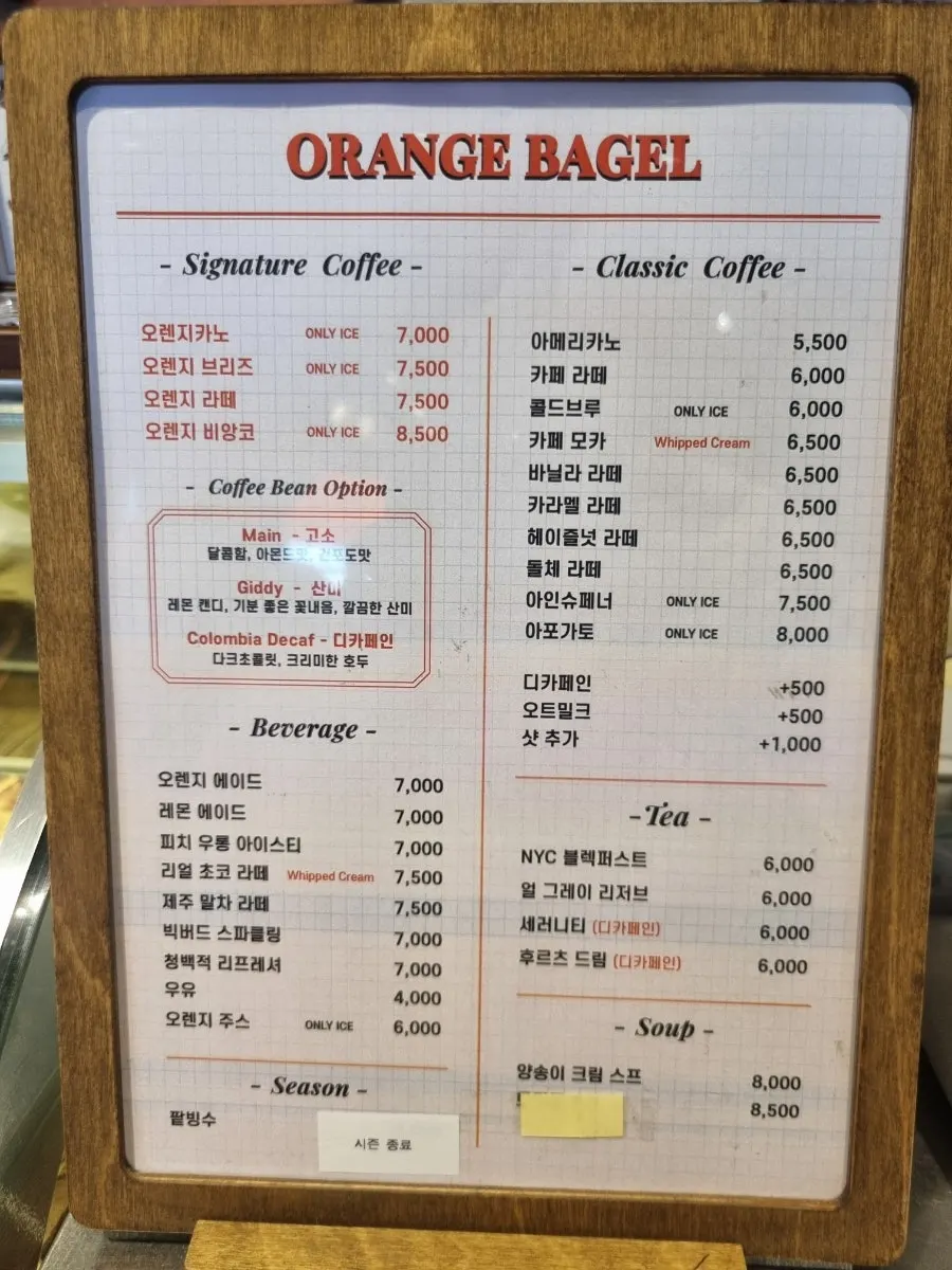 A display case with various types of bagels