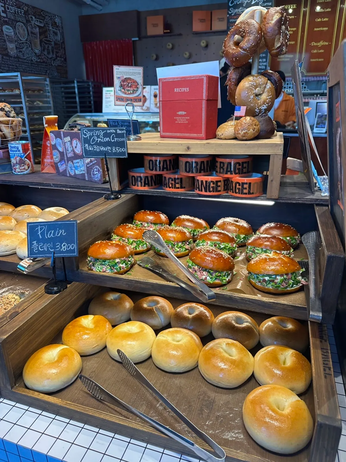 Distinctive second-floor space at Orange Bagel
