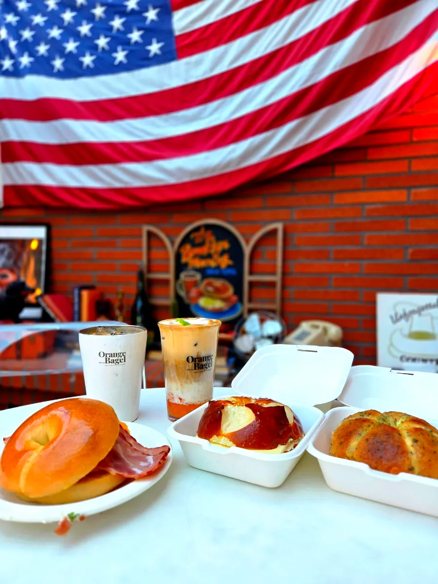 Closing shot of Orange Bagel