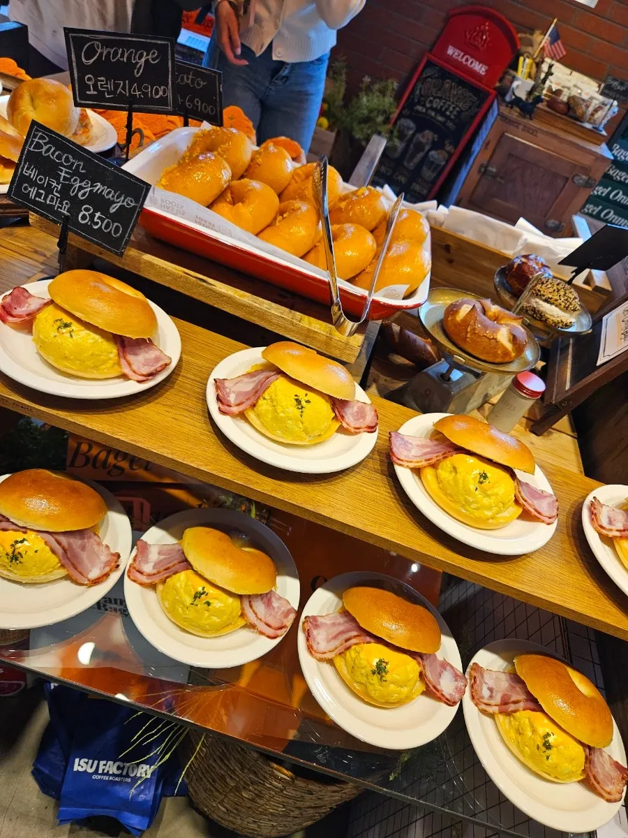 오렌지베이글 수제크림치즈 메뉴
