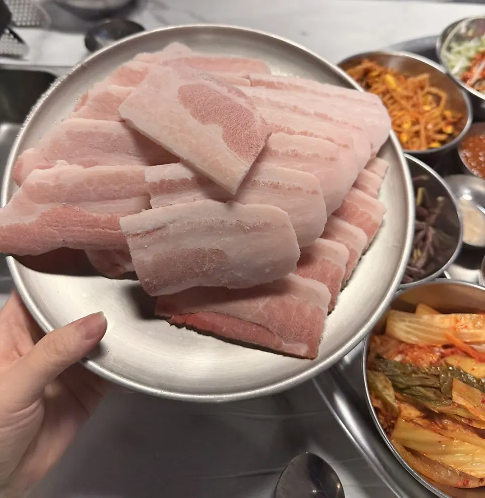 태장식당 냉삼 3인분