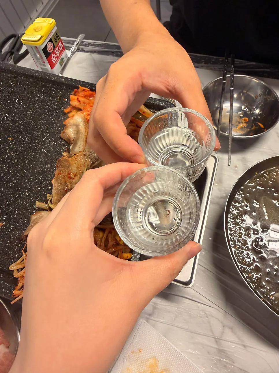 노른자장 간장소스와 냉삼