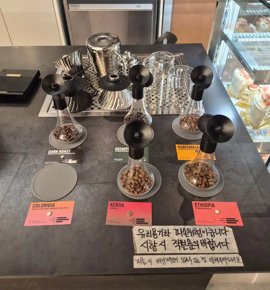 Counter ordering and café use information