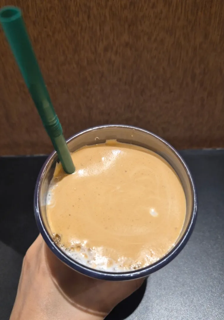 Coconut coffee with cream to mix in