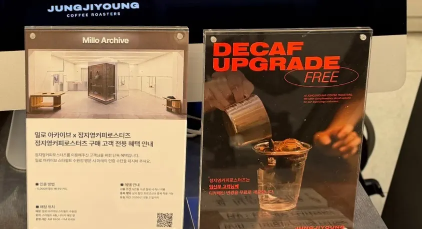 매장 제휴 할인과 임산부 디카페인 이벤트 안내