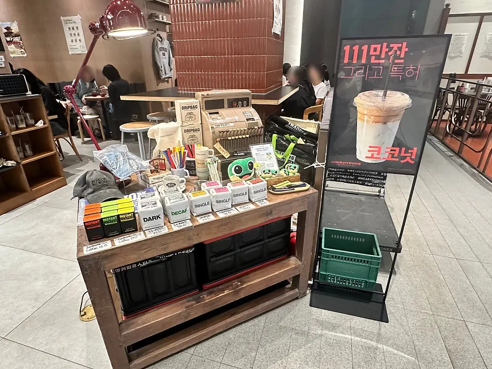 Interior with old-fashioned cash registers and knick-knacks on display