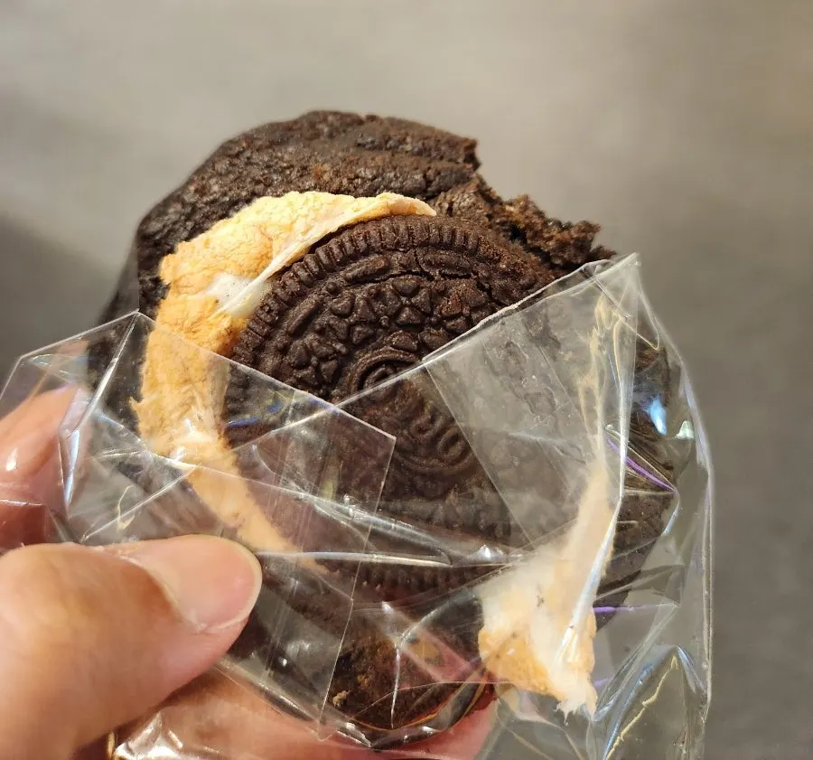 S'more chocolate cookie on a plate