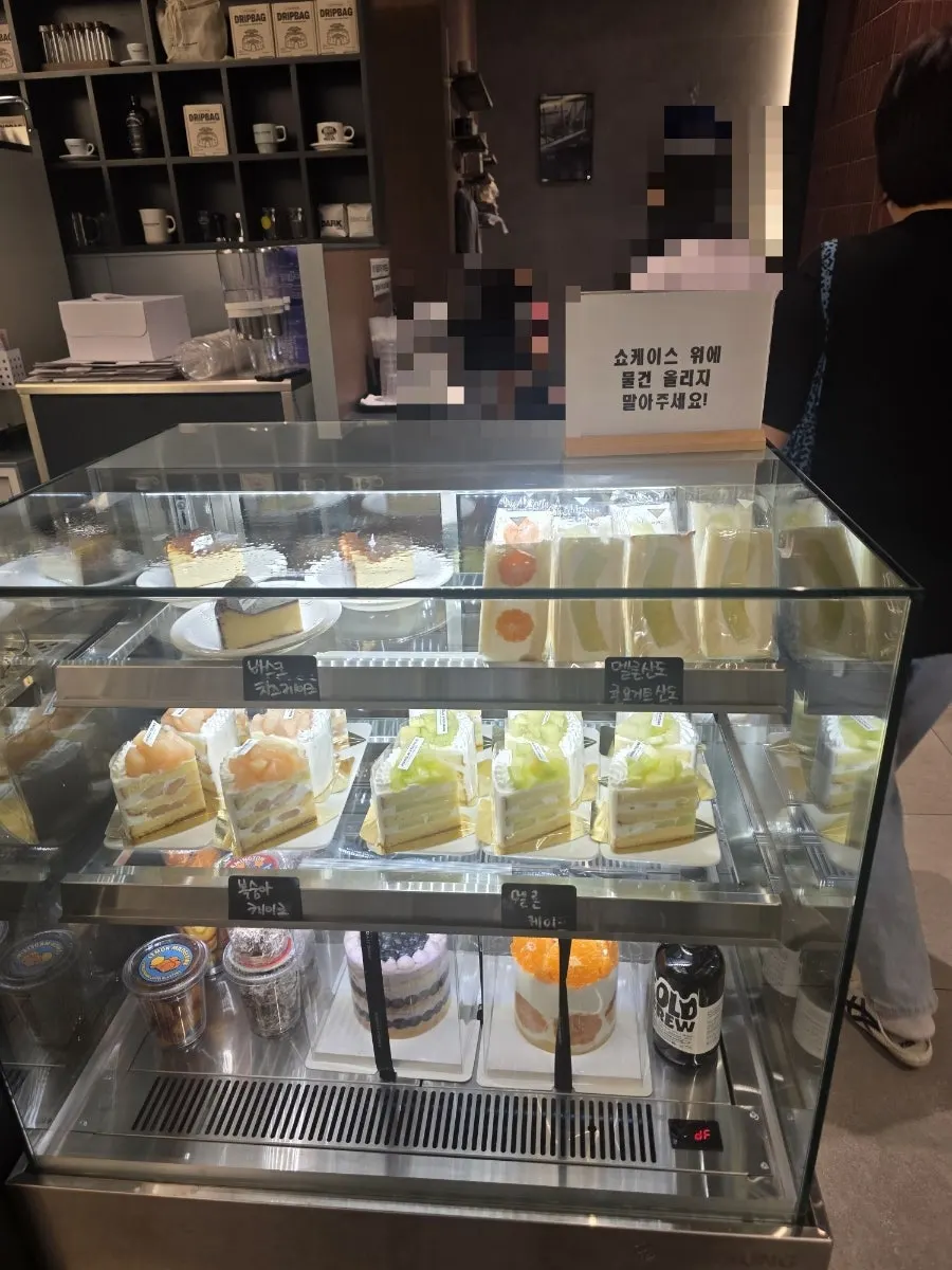 Vertical shot of the café menu display