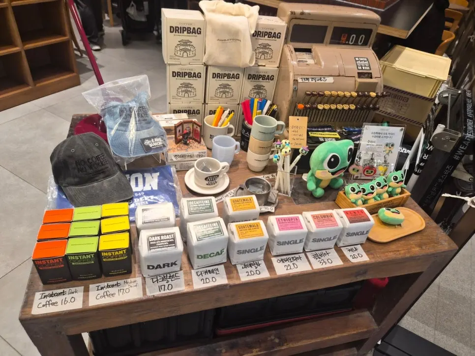 Coffee beans for sale displayed in the store