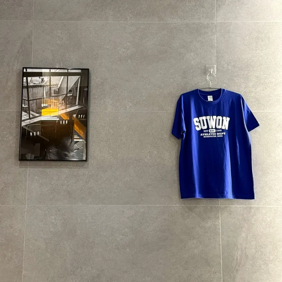 Jeong Jiyeong Coffee posters and goods displayed on the wall