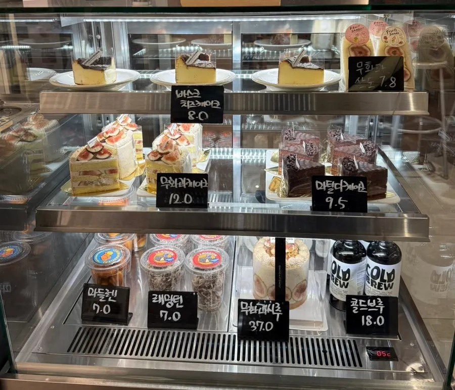 Dessert showcase paired well with coffee