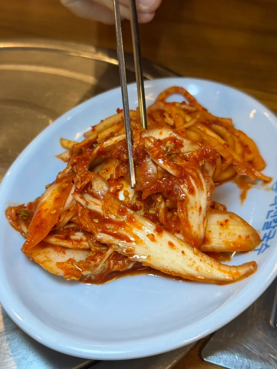 매콤 칼칼한 겉절이 김치 한 접시