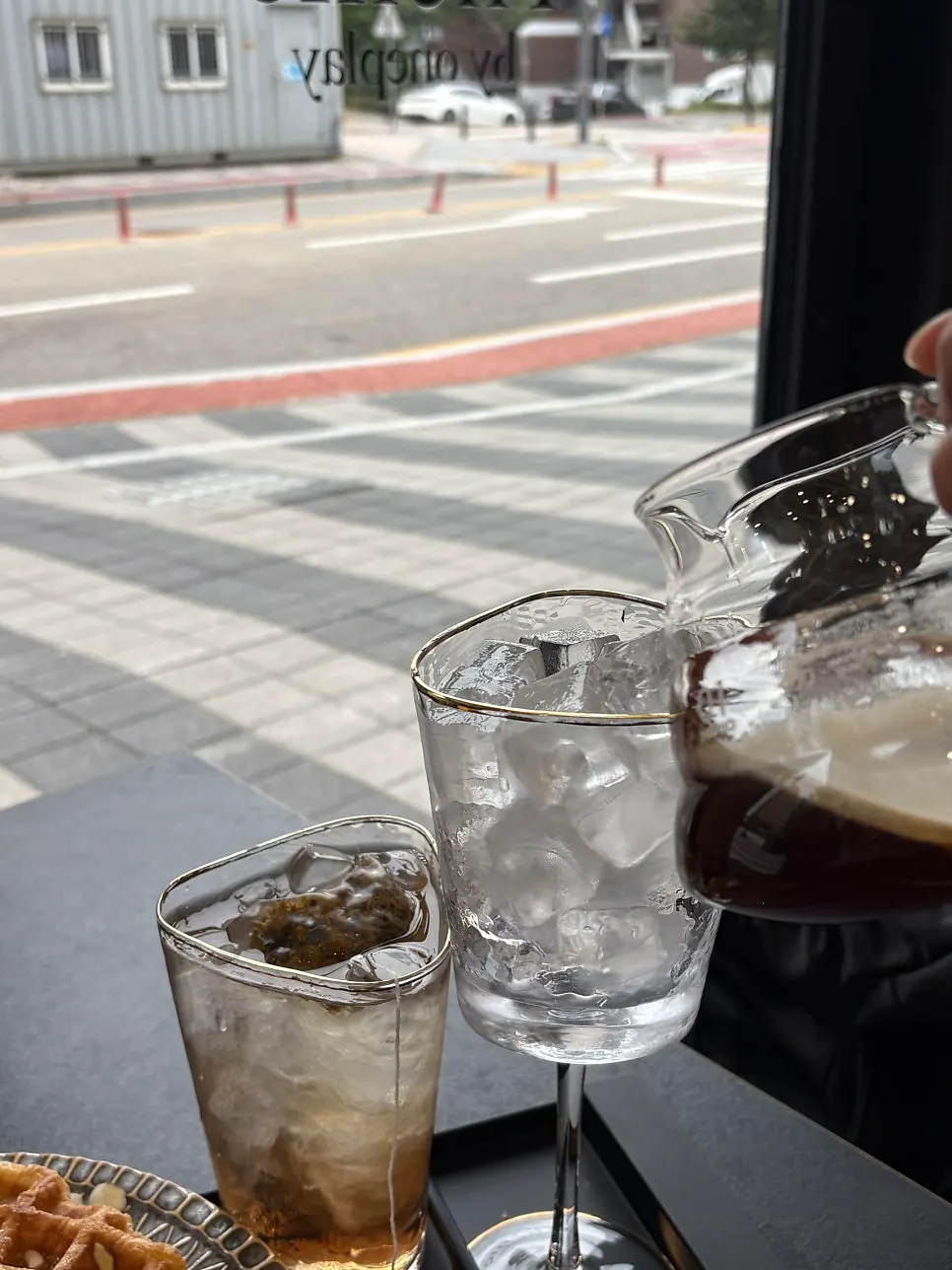 Coffee served in a pretty cup