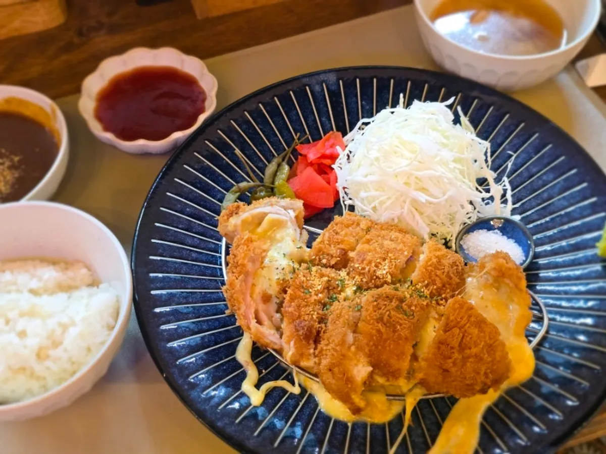 Signature photo of the cordon bleu pork cutlet set at Gohobi Katsu