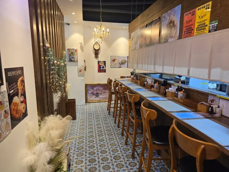 Bar-table seats ideal for solo dining